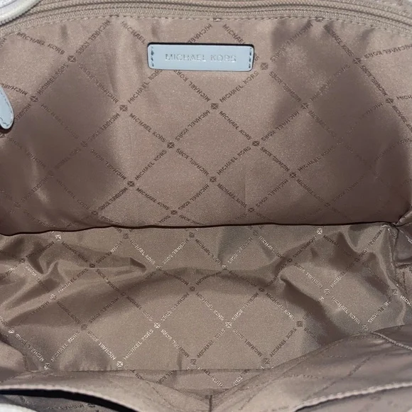 Michael Kors White and Light Blue Logo Tote - Picture 2 of 2